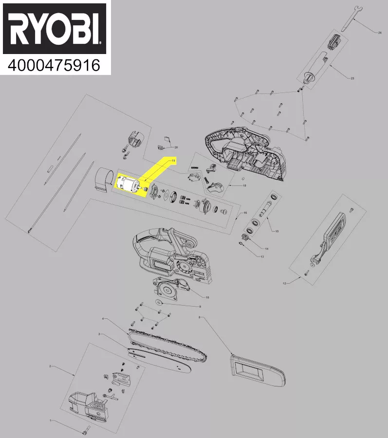 moteur réf. 5131045503 Ryobi